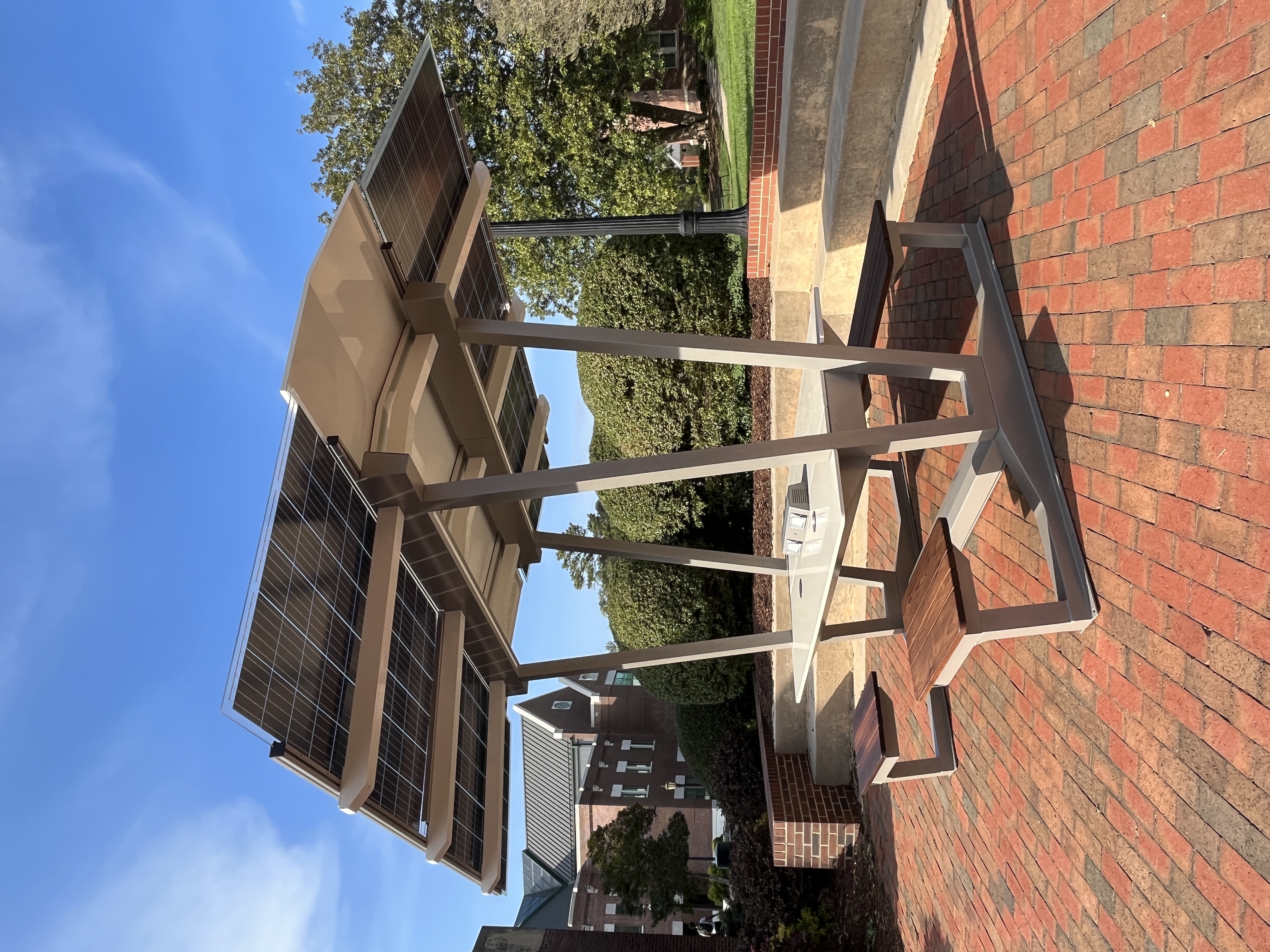 Haven solar shelter on Stanback Plaza