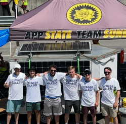 Catawba College students and staff at 2025 Electrek Formula Sun Grand Prix