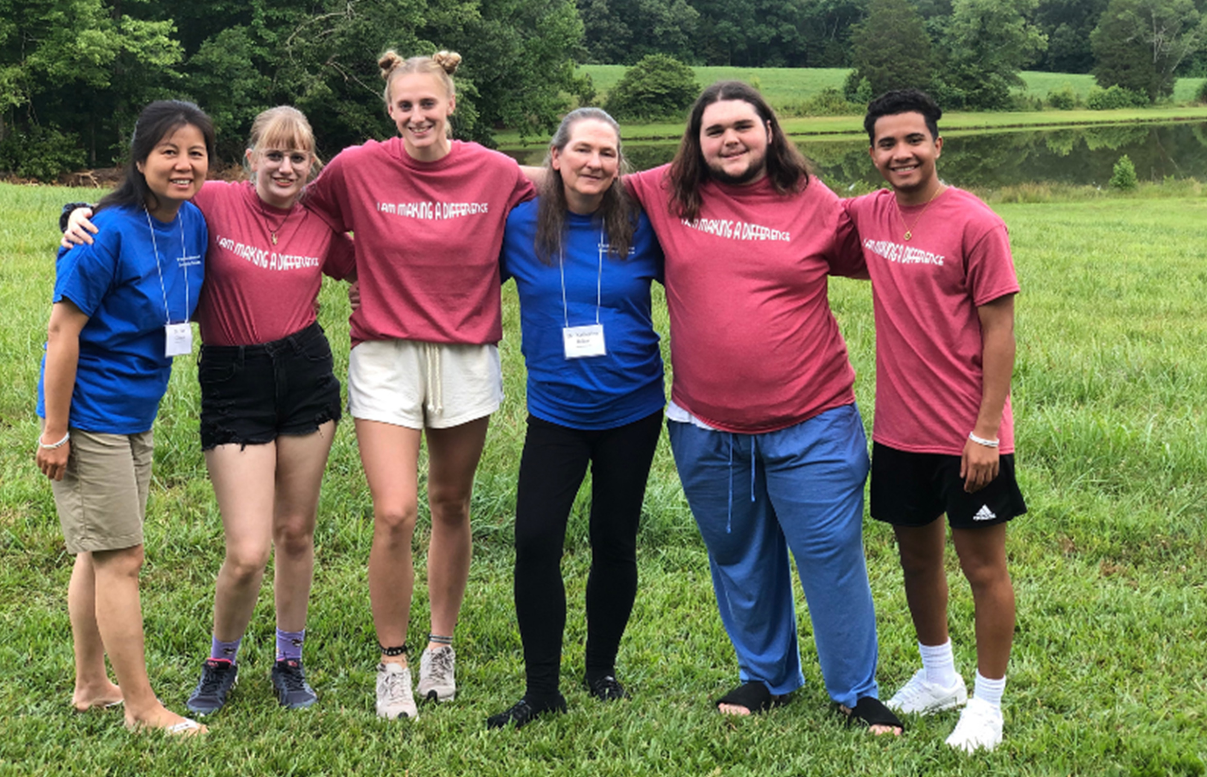 Catawba Students at Freshman Retreat