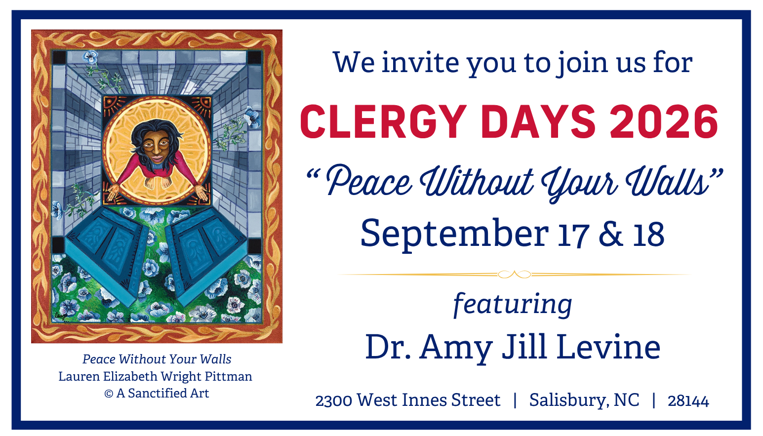 Catawba College Clergy Days 2026: Peace Without Your Walls