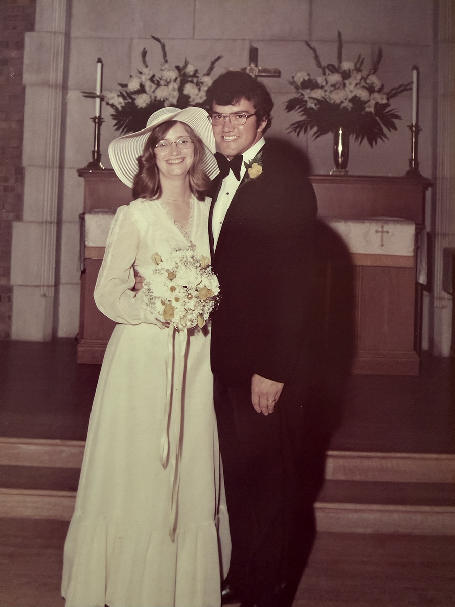 Frey Wedding in 1976 in Omwake-Dearborn Chapel