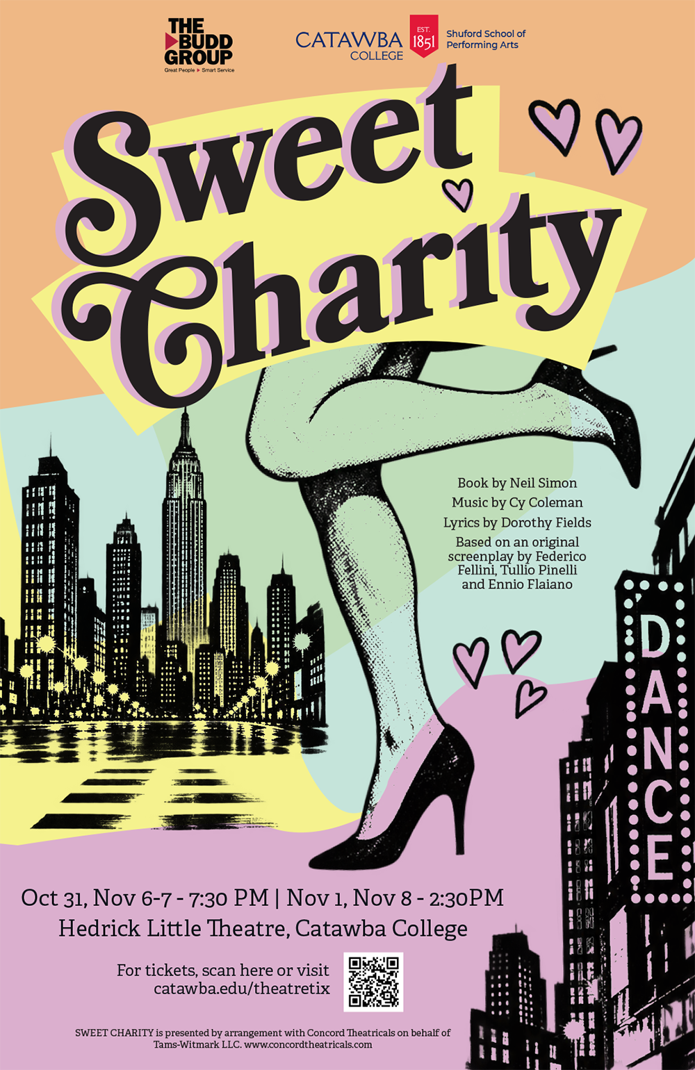 Sweet Charity Theatre Production Poster