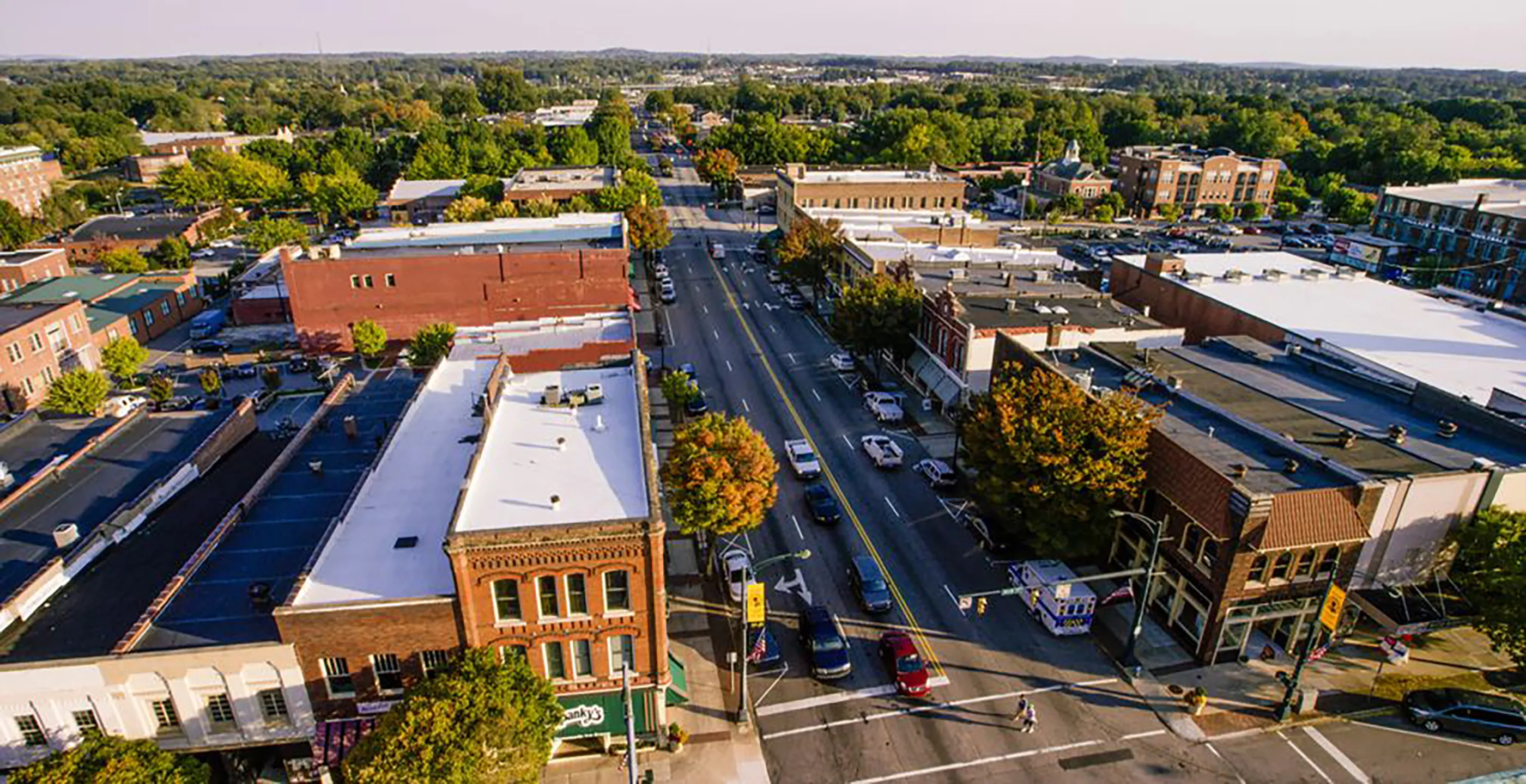 Aerial View of Downtown Salisbury