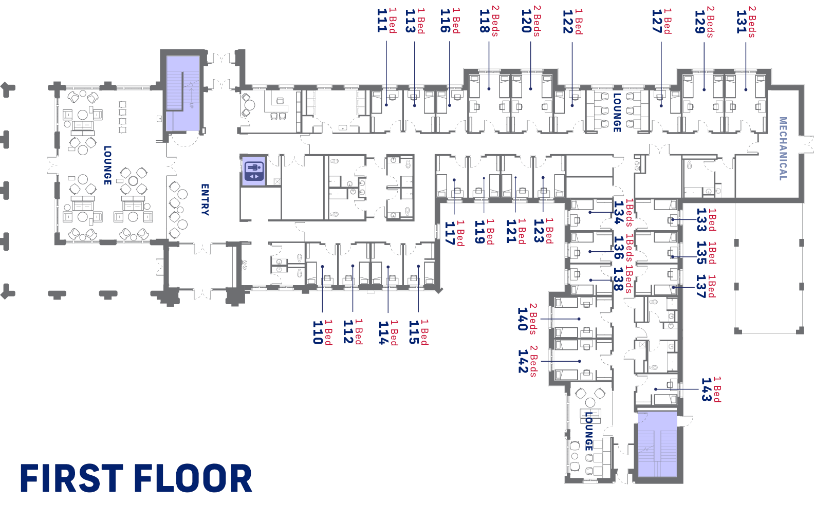 New Residence Hall - 1st Floor