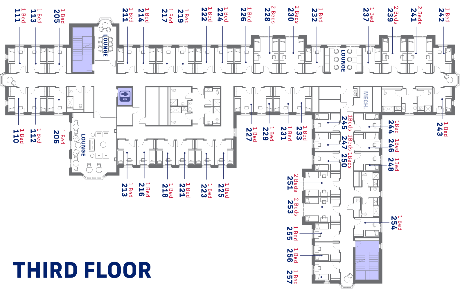 New Residence Hall - 3rd Floor