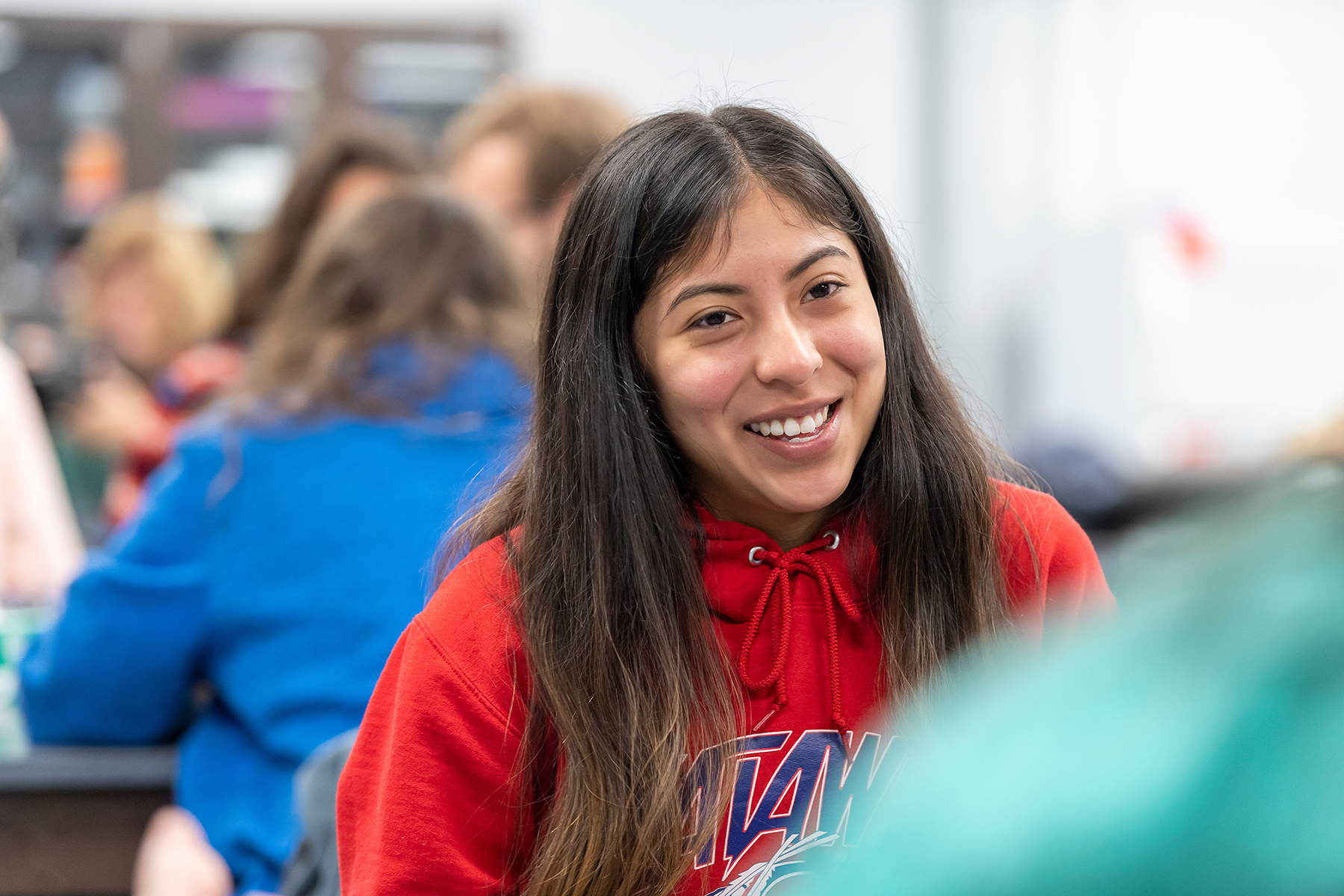 Female science student in lab