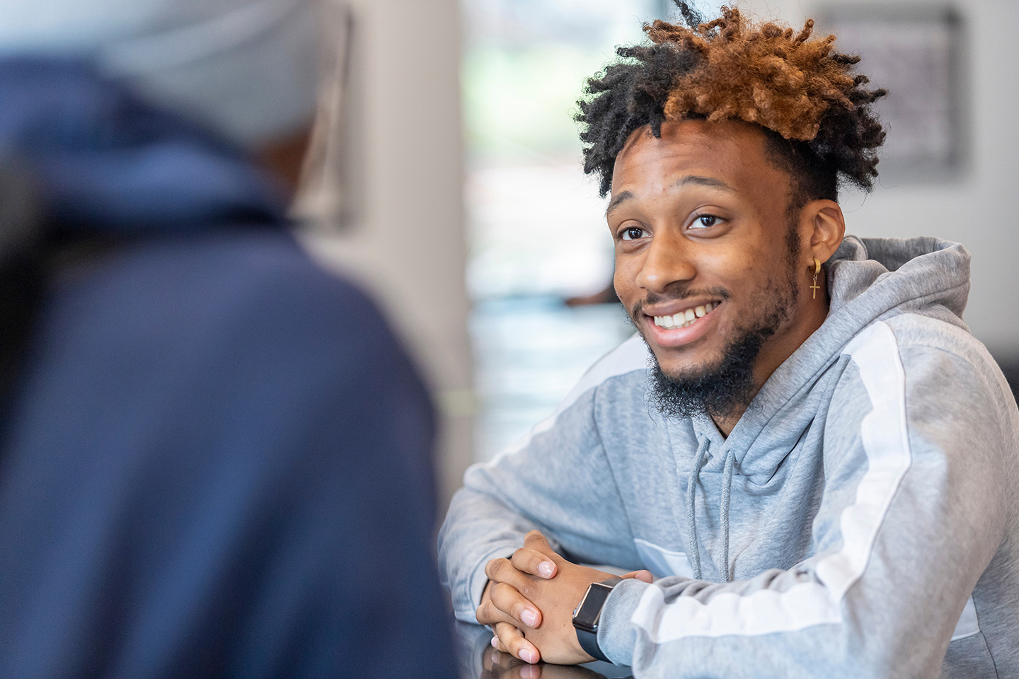 Student smiling