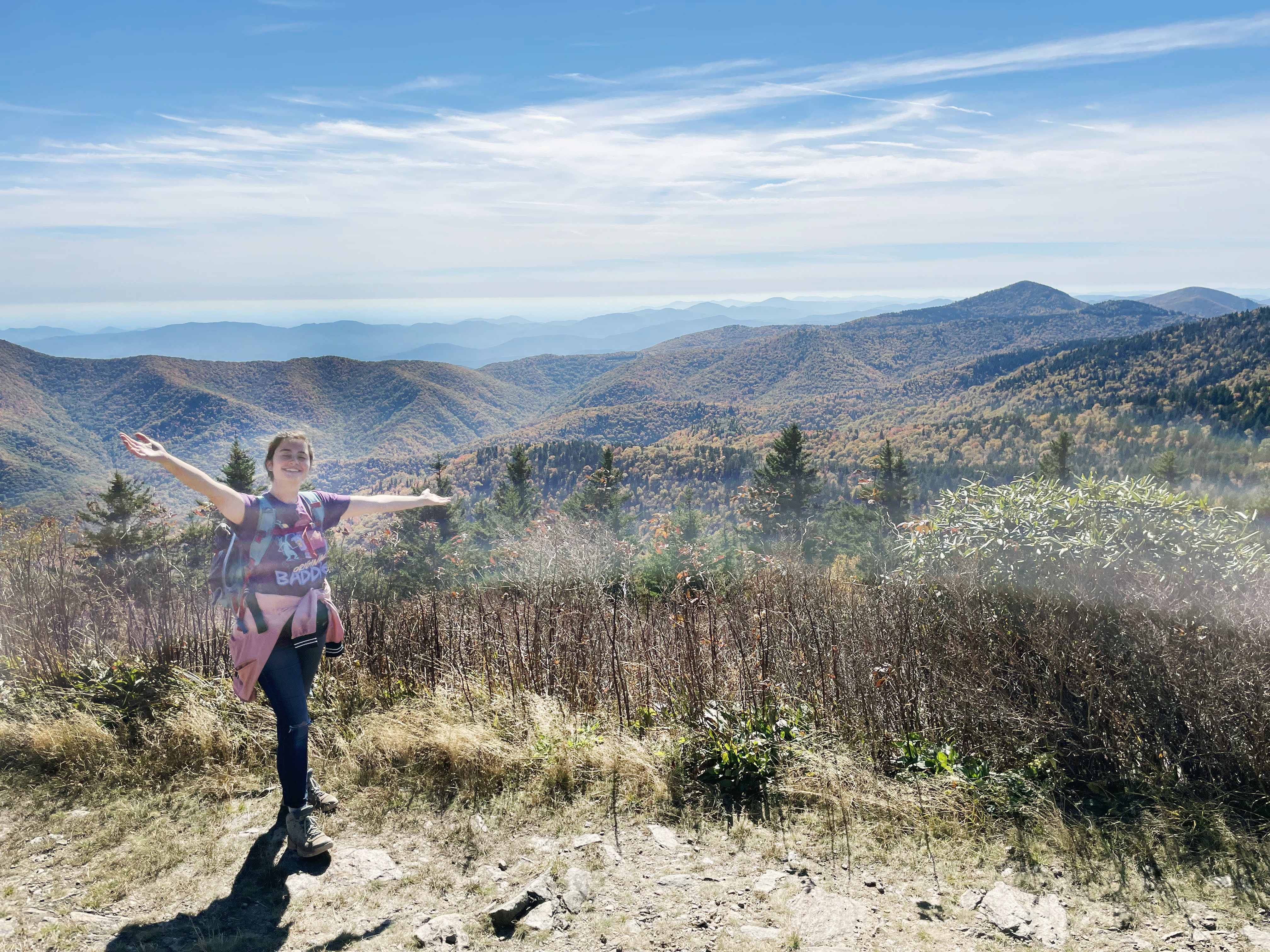 Hannah Addair Outside with Mountain View