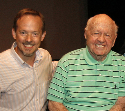 David Messick '84 with Mickey Rooney