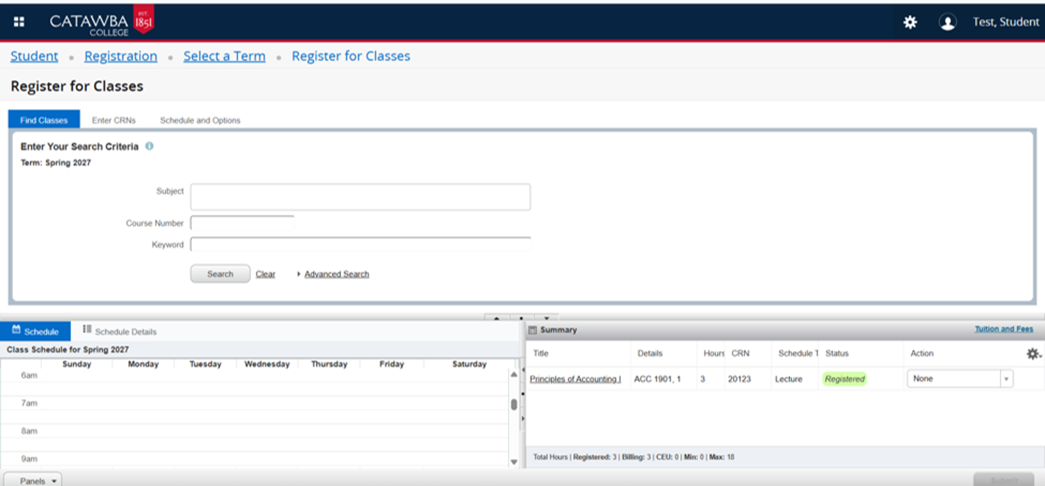 Register for Courses 3
