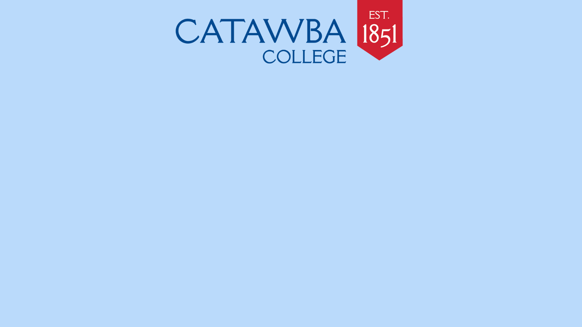 Catawba College with Ribbon - Light Blue