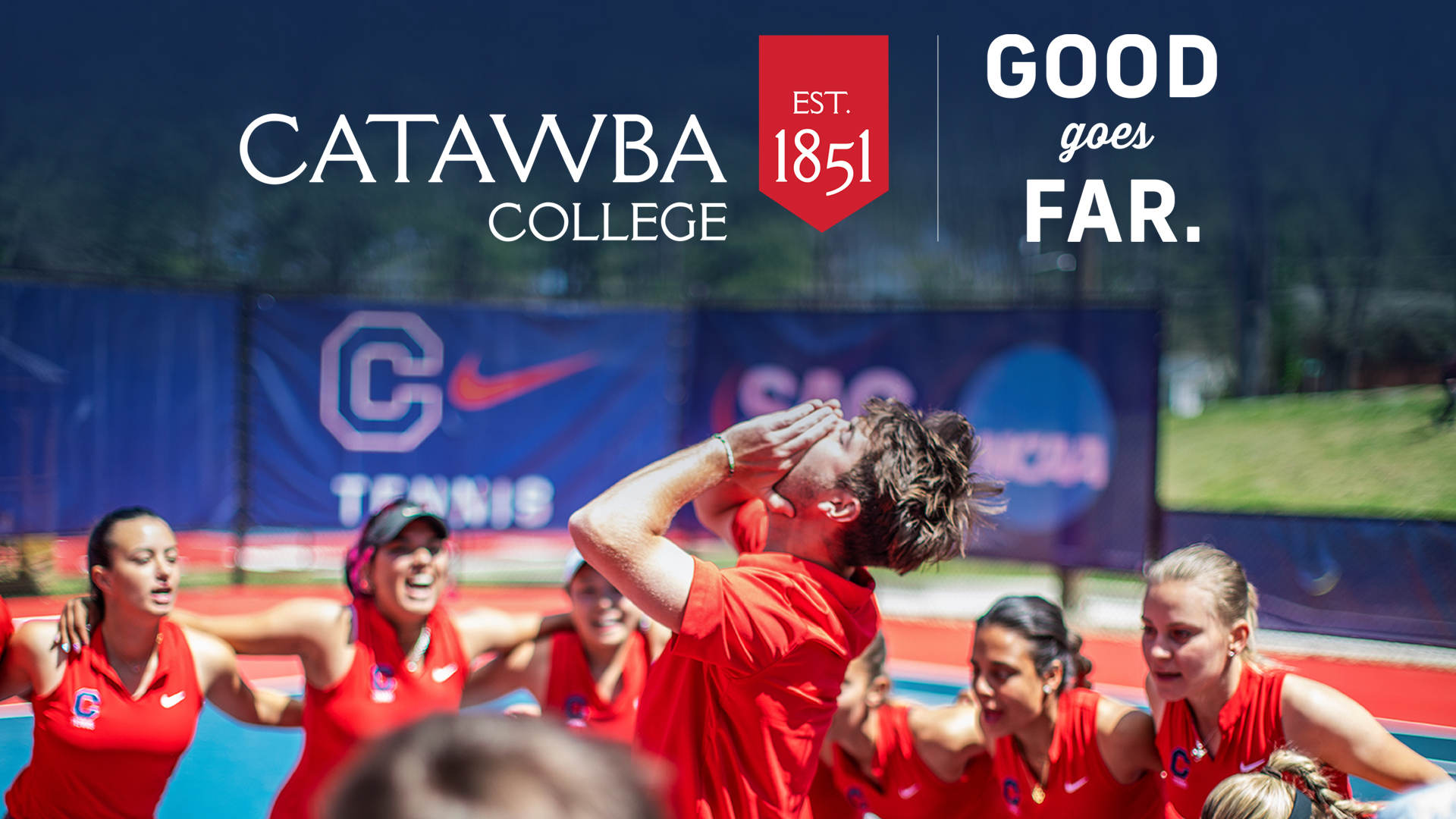 Athletes Cheering - Good Goes Far at Catawba College -
