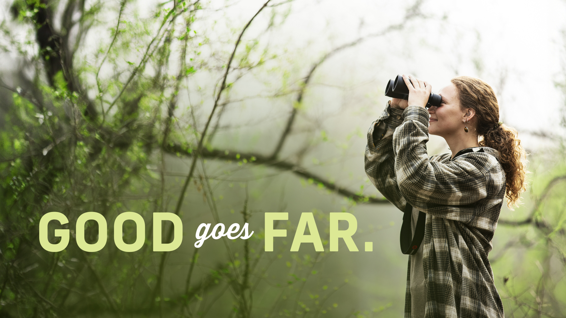 Student in the preserve - Good Goes Far at Catawba College -